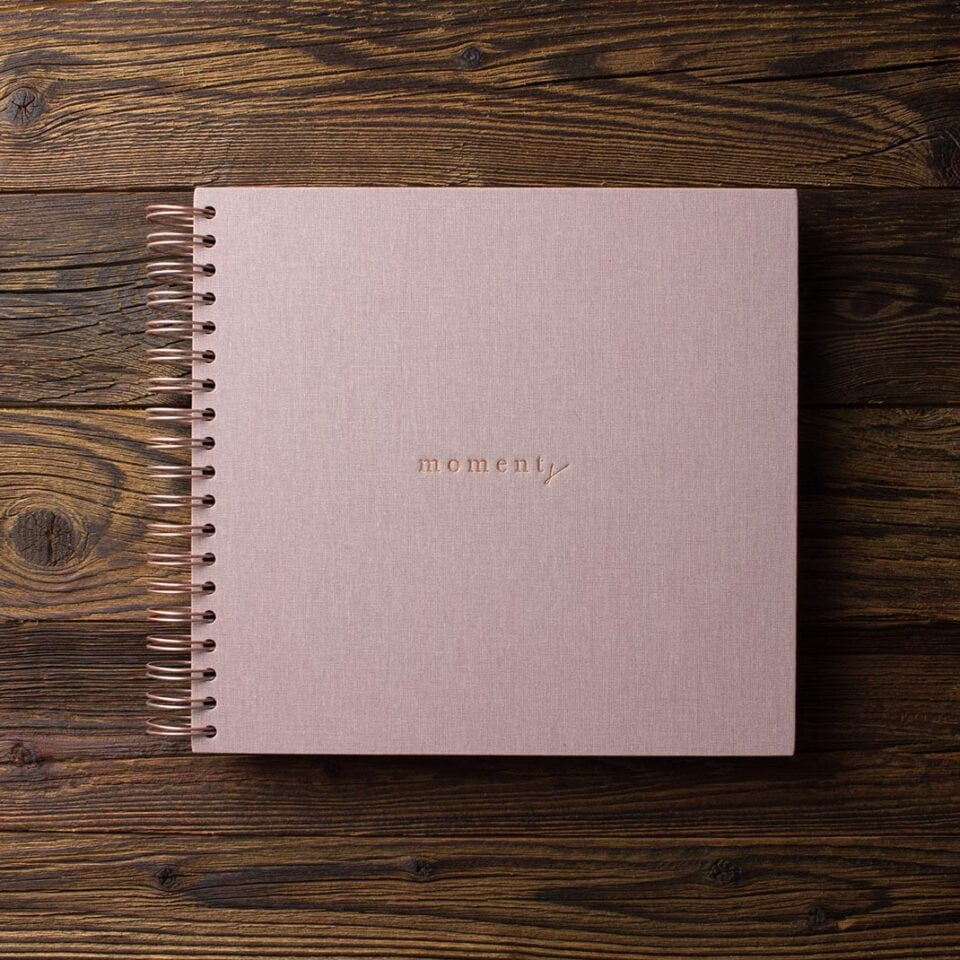 Photo Album MEDIUM BLACK40 dirty pink moments