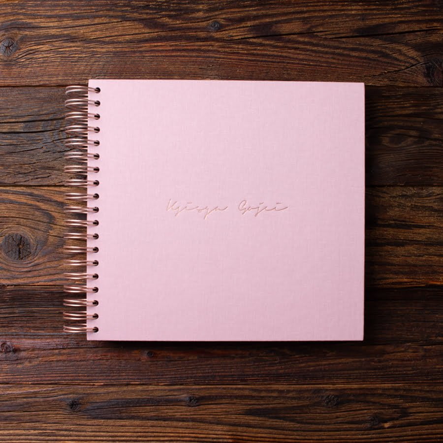 GUEST BOOK pastel pink