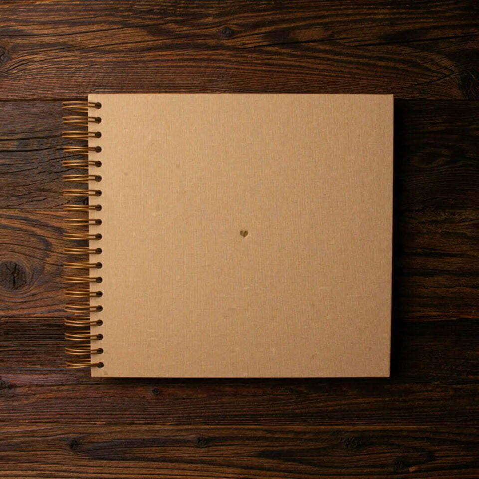 Photo Album MEDIUM ECRU35 gold heart