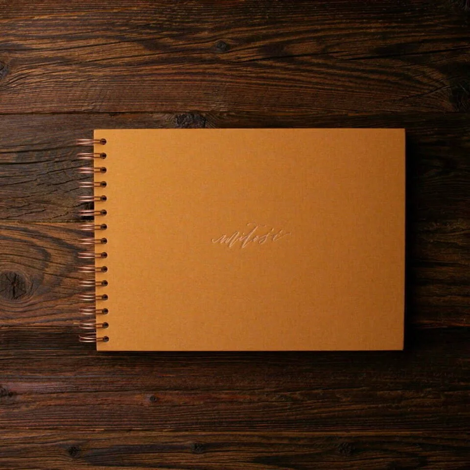Photo album SMALL ECRU30 mustard love