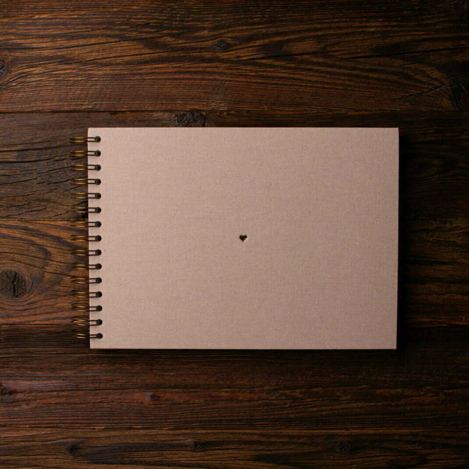 Photo Album SMALL ECRU30 natural heart