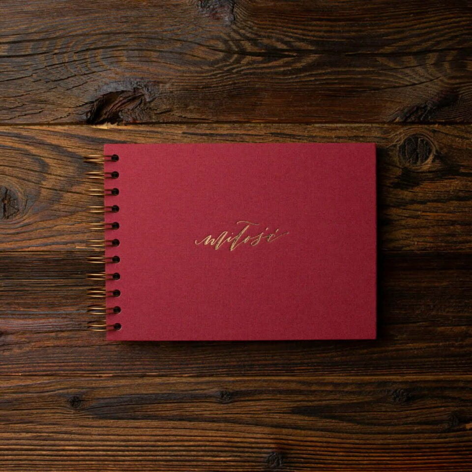 Photo Album MINI BLACK25 maroon love old gold