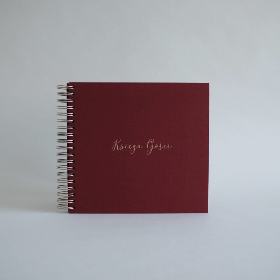 Wedding guest book with black pages
