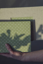 Sewn photo album green pea