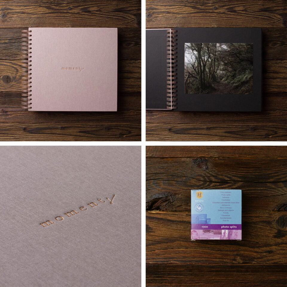 Фотоальбом MEDIUM брудно-рожевий + наклейки для фотоальбомів HENZO / KAIKO